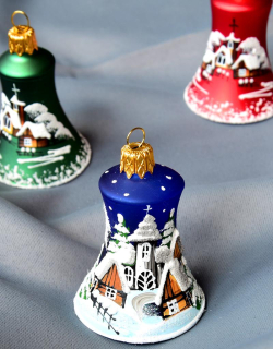 Sada vánočních zvonků VÍSKA 6 ks (více barevných variant)